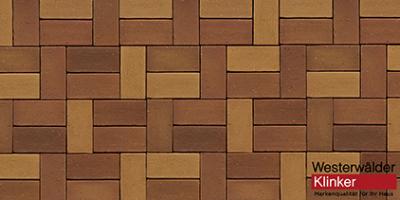 Тротуарная клинкерная брусчатка PK88 Lachsrot 200x100x40 Westerwalder Klinker